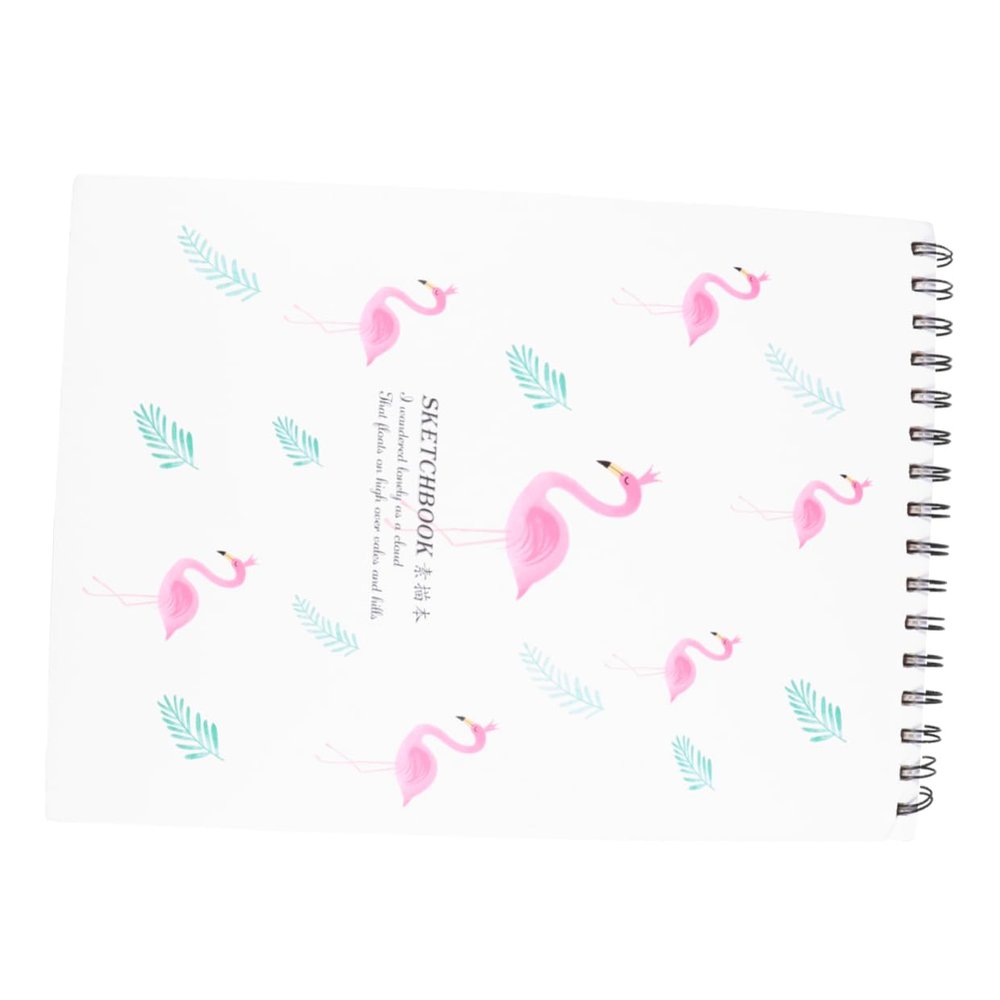 SEWACC A4 Flamingo Sketchbooks, 2-Pack, Spiral-Bound, Assorted Style