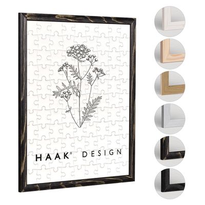 Haak Amari Puzzle Frame, Brushed Black, 46 x 61 cm (approx. 500 pieces), Anti-Reflective