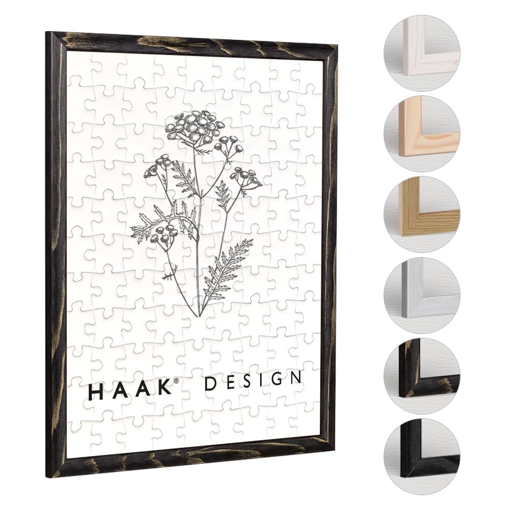 Haak Amari Puzzle Frame, Brushed Black, 46 x 61 cm (approx. 500 pieces), Anti-Reflective