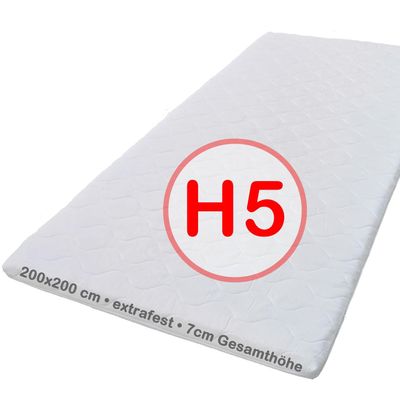 Crownmiller Titan 200 x 200 cm Extra-Firm XXL 7-Zone Mattress Topper | Personalized Pressure Relief | Cover Washable up to 60°C | OEKO-TEX Standard 100
