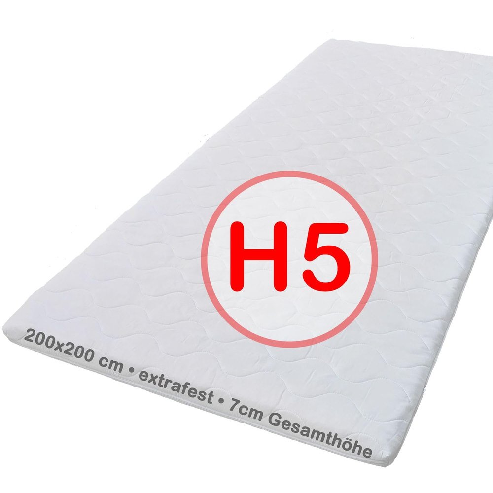 Crownmiller Titan 200 x 200 cm Extra-Firm XXL 7-Zone Mattress Topper | Personalized Pressure Relief | Cover Washable up to 60°C | OEKO-TEX Standard 100