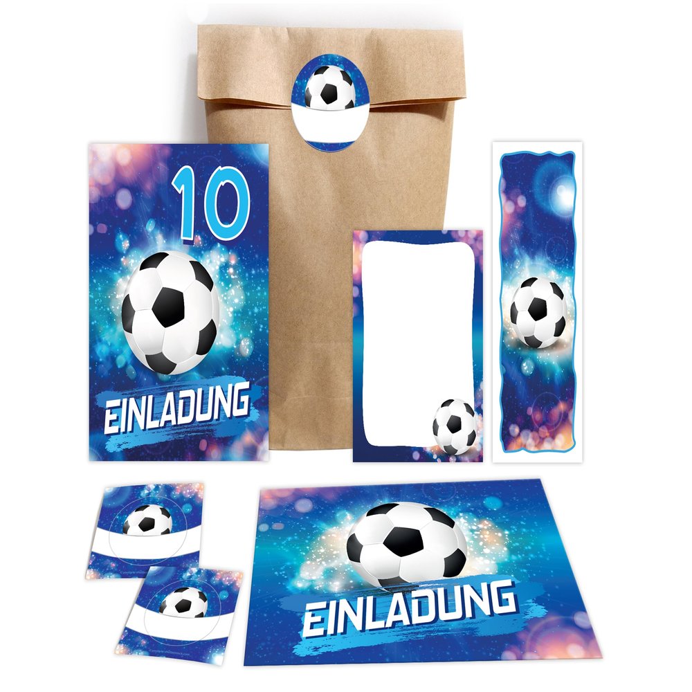 8 Soccer Invitations for a Boy's 10th Birthday Party