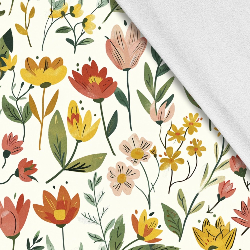 HEKO PANELS Softshell Fabric, Sold by the Meter, Floral, 5 Meters, 150 x 500 cm