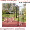 DPQYJPP Garden Arbor, Curved Metal Sturdy Iron Trellis, 120x240cm–300x240cm, for Outdoor Garden Gazebos, Climbing Plants and Wedding Ceremonies, Brown–120x240cm view 2