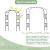 DPQYJPP Garden Arbor, Curved Metal Sturdy Iron Trellis, 120x240cm–300x240cm, for Outdoor Garden Gazebos, Climbing Plants and Wedding Ceremonies, Brown–120x240cm view 3