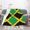 JIUTY Weighted Jamaican Flag Blanket, 30 x 40 in, Soft Flannel, Reversible, Extra Warm view 3