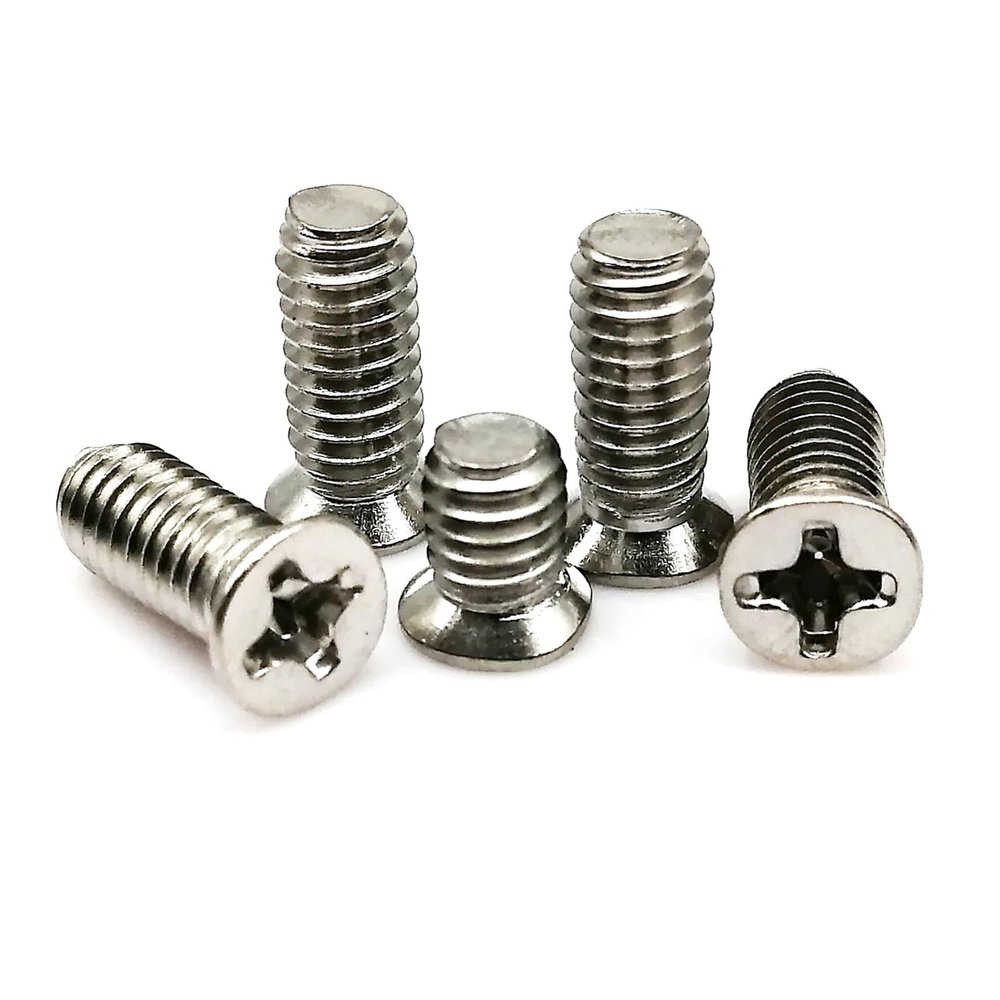 Manoud 50-Piece M1.6/M2/M2.5/M3/M4 304 A2 Stainless Steel Small-Head Phillips Flat Countersunk Screws (M2 x 4 x 3 mm)