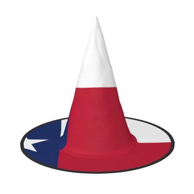 JEJEA Hanging Witch Hats with Texas Flag Print, 3-Pack