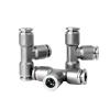 DSZUJTYROP SS304 3-Way Pneumatic Gas Tube Quick-Connect T-Fitting, 12 × 12 mm view 2