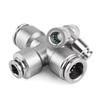 DSZUJTYROP SS304 3-Way Pneumatic Gas Tube Quick-Connect T-Fitting, 12 × 12 mm view 3