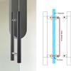 GZSLKSCD Glass Door Handle for Office Entrance, Modern Wooden Barn Door Handle view 4