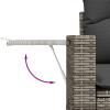 qohoio 10-Piece Light Gray Poly Rattan Garden Sofa Set view 4