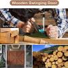 Unpainted Solid Wood Saloon Door, Self-Closing, Handmade, Customizable view 3