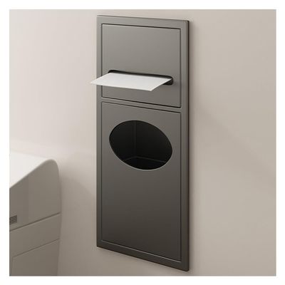 Recessed Stainless Steel Bathroom Niche, Black, 23 x 17 x 12 cm