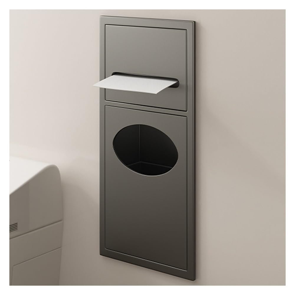 Recessed Stainless Steel Bathroom Niche, Black, 23 x 17 x 12 cm