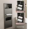 Recessed Stainless Steel Bathroom Niche, Black, 23 x 17 x 12 cm view 2