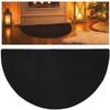 Half-Round Fireproof Hearth Mat, 61 x 105 cm, Two-Layer Fire-Resistant Rug for Fireplace, Kitchen, Grill and Camping view 1