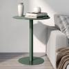 TWHZSAI Small Round Green Side Table, Waterproof Metal Bistro Table view 1
