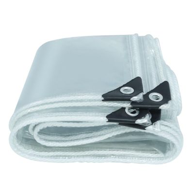 HUFIREHU Transparent PVC Tarp with Grommets, Waterproof, 6 × 10 m (236 × 394 in)