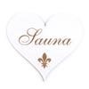 Dekolando Decorative Heart Door Sign “Sauna,” 13 x 12 cm view 1