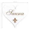 Dekolando Decorative Heart Door Sign “Sauna,” 13 x 12 cm view 2