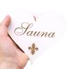 Dekolando Decorative Heart Door Sign “Sauna,” 13 x 12 cm view 3