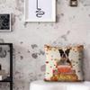 GABSHAIM Goldendoodle Decorative Pillow Cover, Dog and Autumn Maple Leaf Design, Linen, 16 x 16 in, Double-Sided view 4