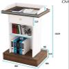 XAoSCd Wooden Lectern Podium with Drawer and Shelf view 3