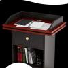 XAoSCd Wooden Lectern Podium with Drawer and Shelf view 4