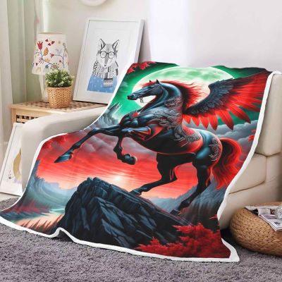 KIDSLOVE Brown Horse Fleece Blanket, Soft 3D Animal Throw for Children, 130 x 150 cm (2)