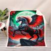 KIDSLOVE Brown Horse Fleece Blanket, Soft 3D Animal Throw for Children, 130 x 150 cm (2) view 2