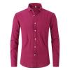 RUMAOZIA Men's Linen Shirt, Lightweight Solid-Color Stand-Collar Long-Sleeve Shirt view 1