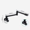 YWJFSA Wall-Mount Kitchen Sink Faucet, Foldable, Single-Handle Cold Water, Black view 3