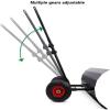 JOCHEN Snow Shovel, Rolling Snow Pusher for Clearing Driveways, Yards, and Sidewalks | Adjustable Snow Shovel, Snow Removal Tool, Snow Pusher view 3