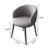 Modern Dining Chairs, Set of 4, with Comfortable Faux Leather Armrests and Sturdy Metal Legs view 3