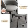 Modern Dining Chairs, Set of 4, with Comfortable Faux Leather Armrests and Sturdy Metal Legs view 4