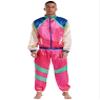 MSemis Men's 70s/80s Disco Hippie Tracksuit, Long-Sleeve Jacket and Jogger Pants, Retro Party Costume, Pink, XL view 1