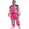 MSemis Men's 70s/80s Disco Hippie Tracksuit, Long-Sleeve Jacket and Jogger Pants, Retro Party Costume, Pink, XL view 2