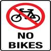 "No Bikes" Signs for Outdoor Use, Metal Signs for Business, Office, Home, Delivery, Street and Garden, 12 x 12 in view 1