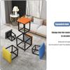 5-Piece Stackable Ottoman Chair Set with Swivel Casters, Fabric, Square Footstools for Living and Dining Rooms, Grigio, 35 cm view 3