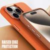 LUOTILAG Brown Slim Magnetic Vegan Leather Case for iPhone 16 Series view 4