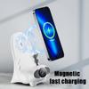 Yamajifactory 2024 Mini Chair Wireless Fast Charger & Phone Holder with Incense, White view 2