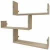 MARAND Modern Wall Shelf, 3 Shelves, Engineered Wood, Sonoma view 2