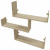 MARAND Modern Wall Shelf, 3 Shelves, Engineered Wood, Sonoma view 4