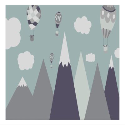 KunstLoft “Balloon Land” Wallpaper 400 x 280 cm Modern Photo Wallpaper