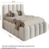 Selsey Cloudy II Upholstered Bed 180 x 200 cm, Gray-Brown Bouclé, with Storage view 3