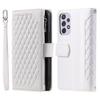 Flip Leather Phone Case with Lanyard for Samsung Galaxy A15/A54/A34/A24/A14/A53/A73/A33/A23/A13/A52/A51/A50, Zipper Wallet Card Holder, White, for A15 (5G) view 1