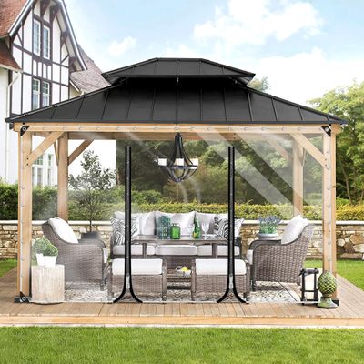 Transparent PVC Tarp with 2 Zippers, 2.35 x 5 m