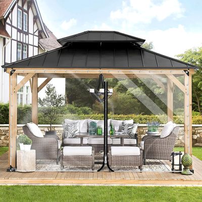 Transparent PVC Tarp with Zipper, 2.35 × 8 m