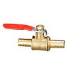 1-Piece Red-Handle Inline Brass Ball Valve, 6 mm Barb view 1